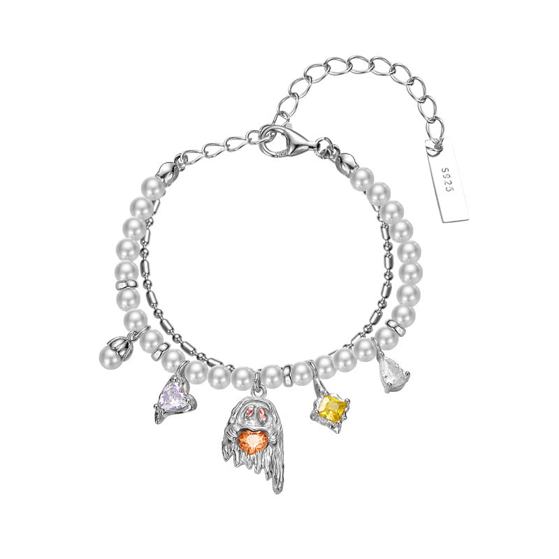 Little Ghost - Pearl &Zircon Bracelet