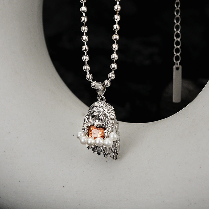 Little Ghost - Pearl &Zircon Necklace