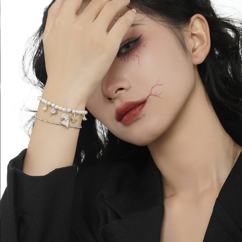 Little Ghost - Pearl &Zircon Bracelet