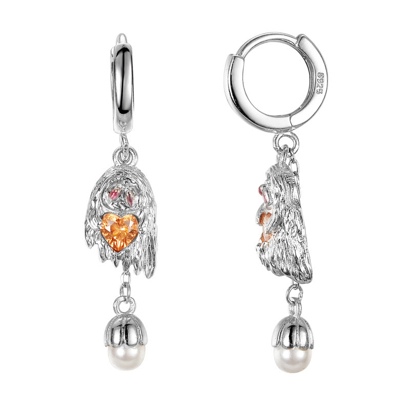Little Ghost - Pearl &Zircon Earrings