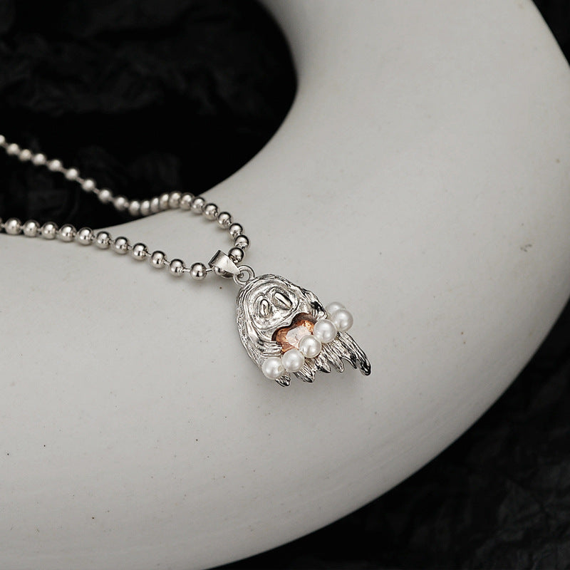Little Ghost - Pearl &Zircon Necklace
