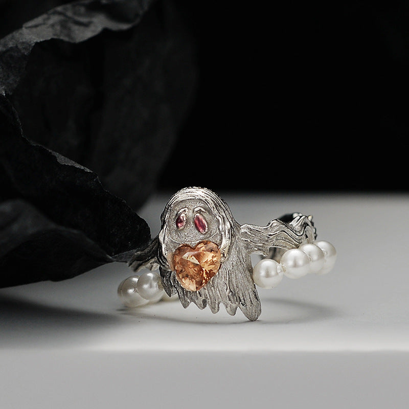Little Ghost - Pearl &Zircon Ring