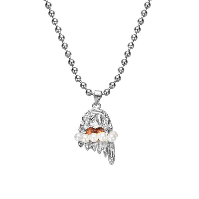 Little Ghost - Pearl &Zircon Necklace