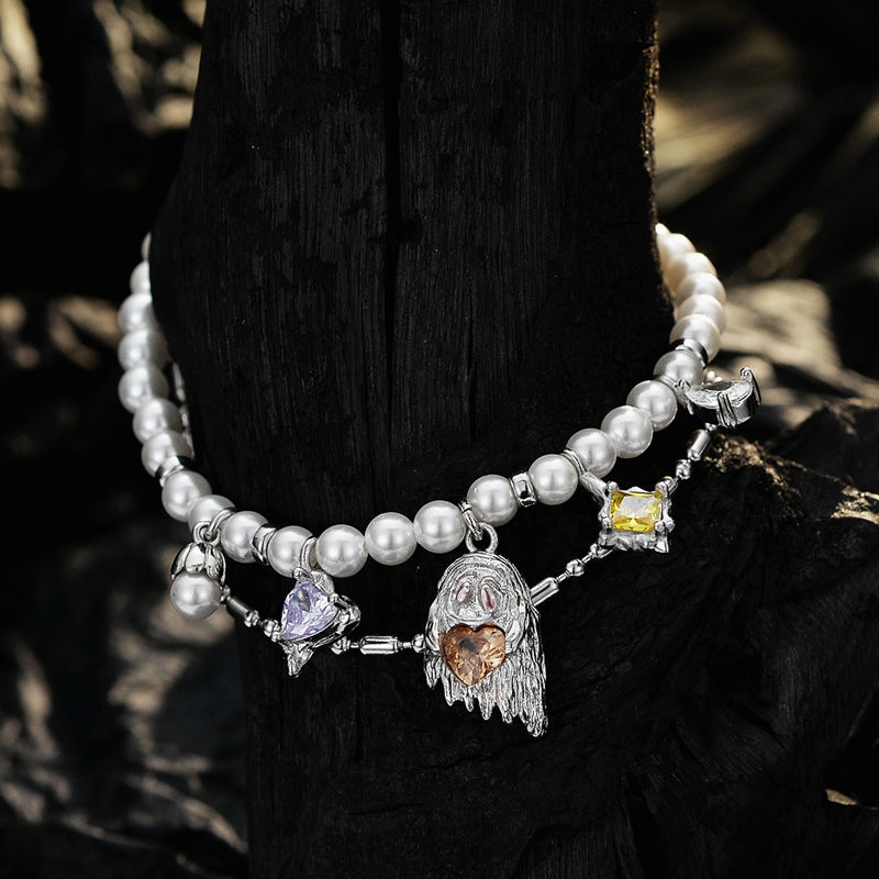 Little Ghost - Pearl &Zircon Bracelet
