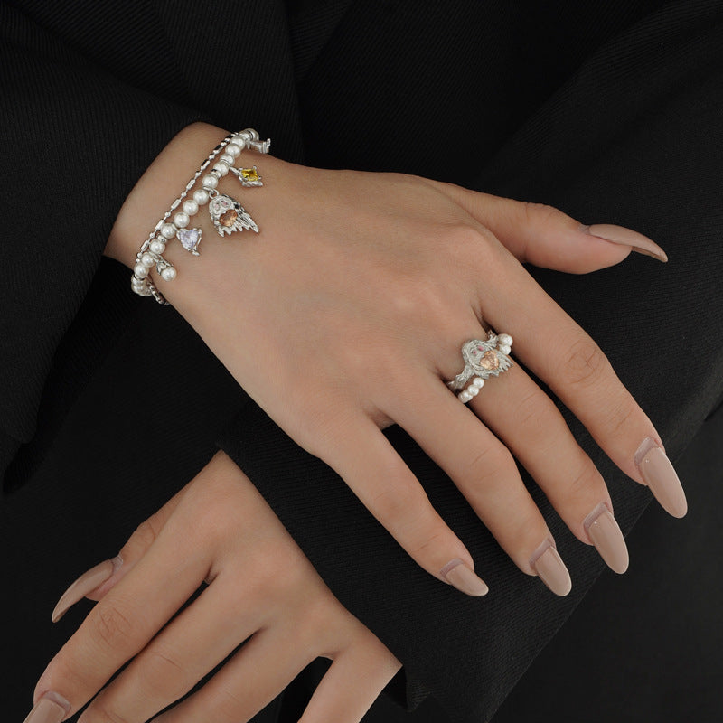 Little Ghost - Pearl &Zircon Bracelet