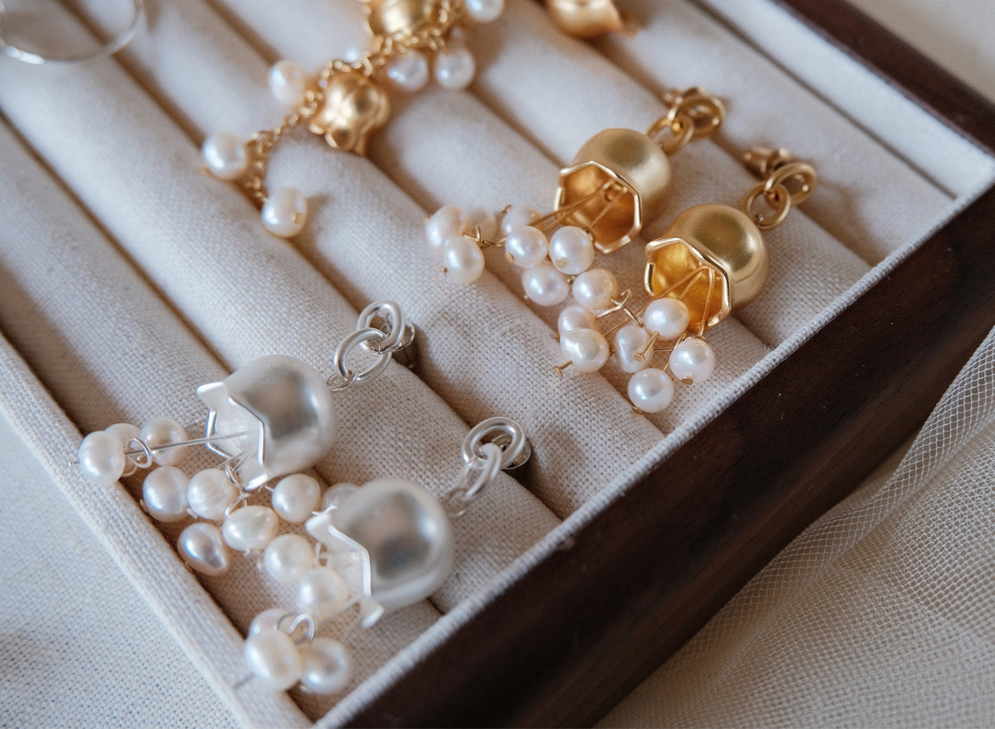 Lily of the Valley Brass Earrings