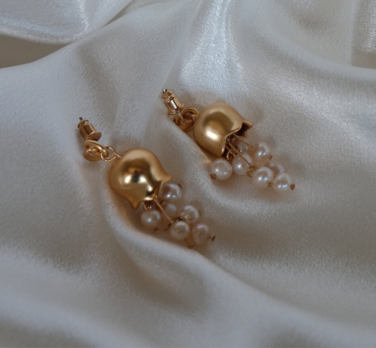 Lily of the Valley Brass Earrings